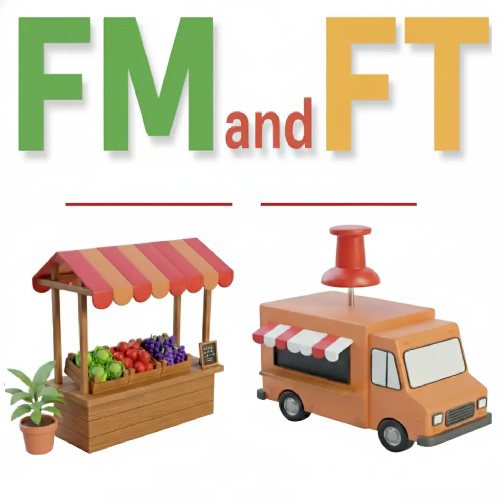 Farmers Markets and Food Trucks Logo